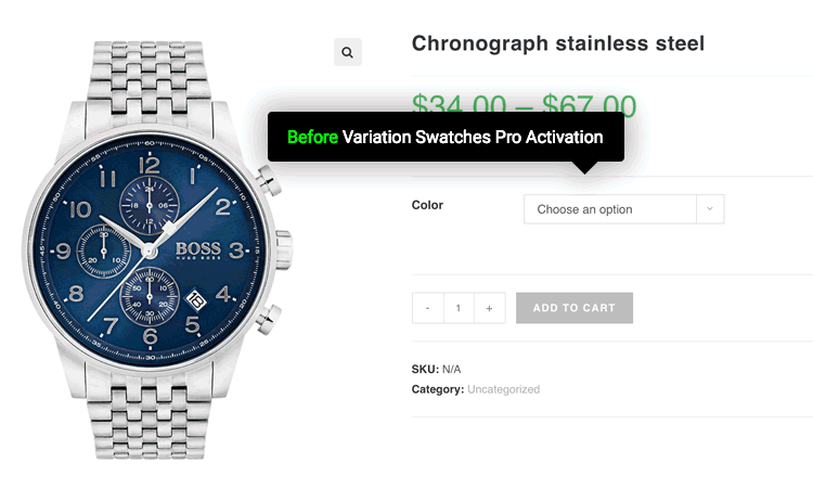 WooCommerce Variation Swatches Pro Plugin Feature 