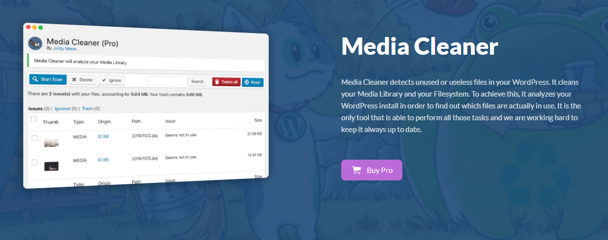 Media Cleaner Pro plugin