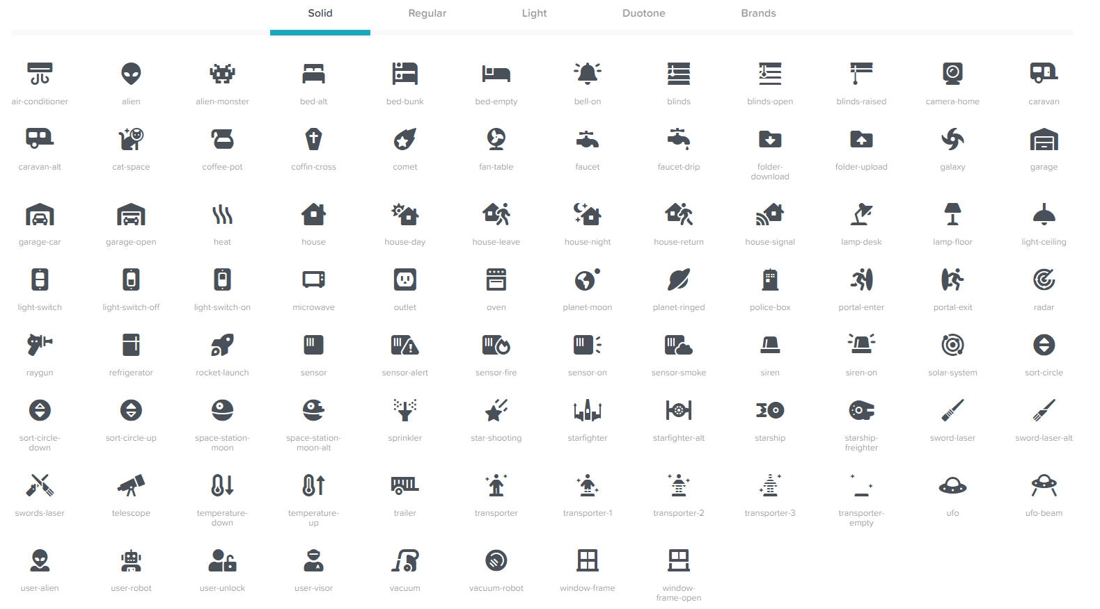 377 icons Font Awesome Pro icons