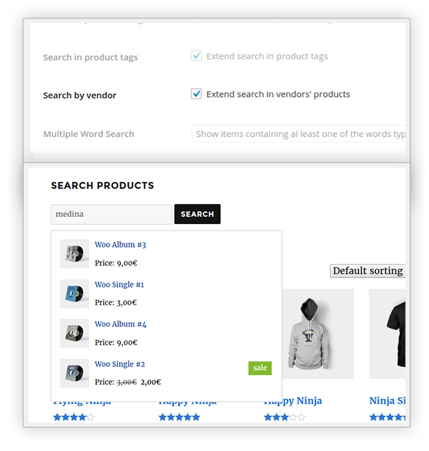 Tính năng YITH WooCommerce Ajax Search Premium