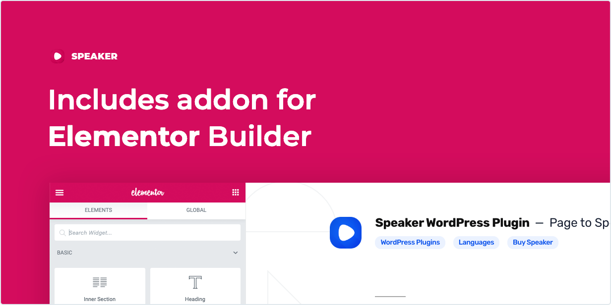 Speaker – Page to Speech Plugin