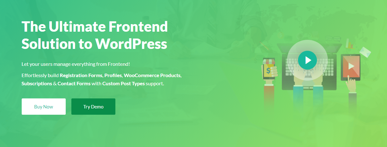 WP User Frontend Pro  – The Best Solution For Frontend WordPress