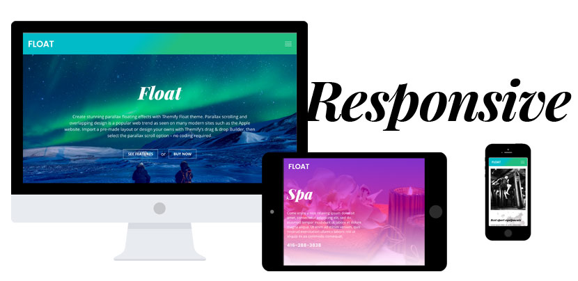 Floating theme designed responsive on all platforms