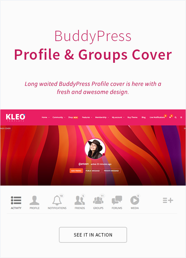KLEO - BuddyPress is focused on the community, multi-purpose Theme - 13