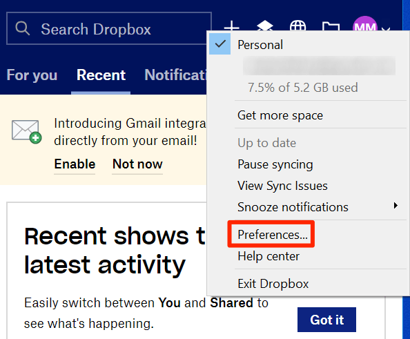 Cách di chuyển thư mục Dropbox của bạn