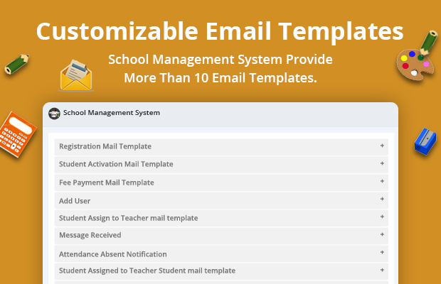 mẫu email Hệ thống quản lý trường học