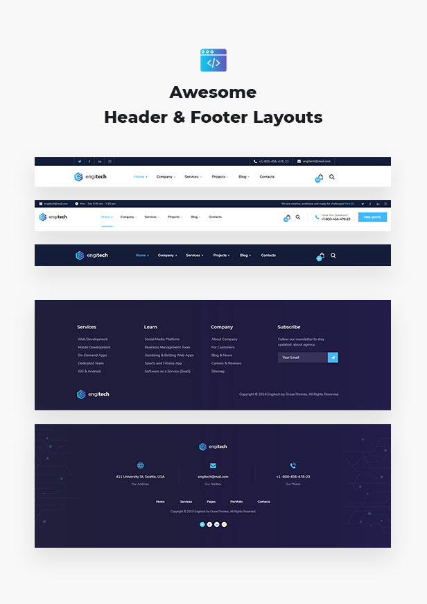 Engitech v1.4.1 NULLED - IT Solutions & Services WordPress Theme