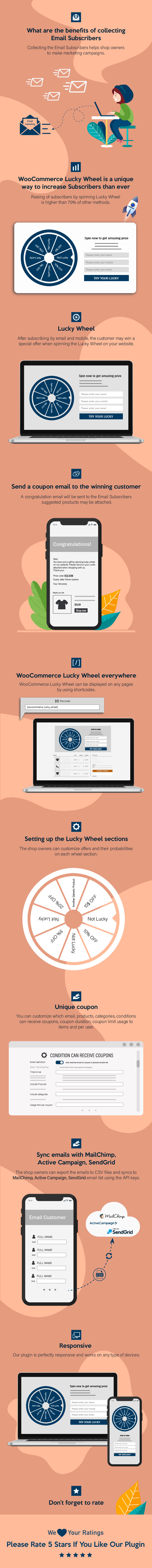 Tính năng WooCommerce Lucky Wheel - Spin to win