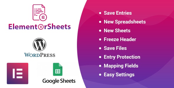 ElementorSheets - Elementor Pro Form Google Spreadsheet Addon - CodeCanyon Item để bán
