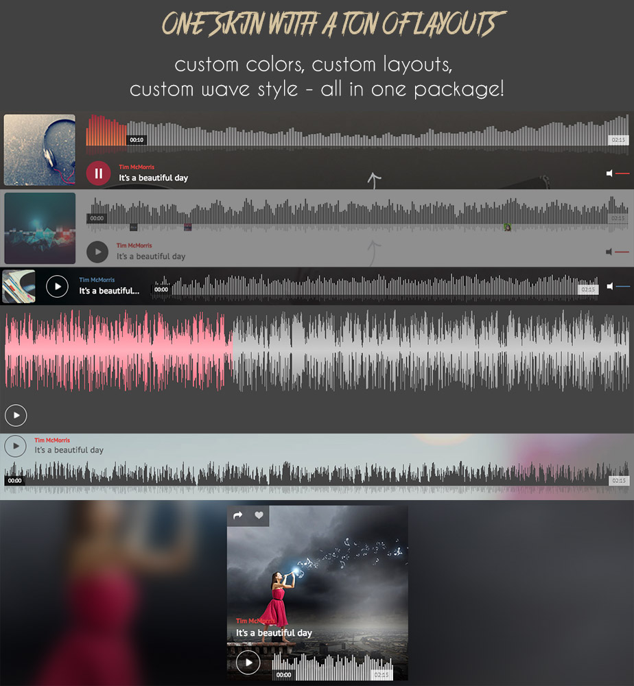 Layout ZoomSounds - WordPress Wave Audio Player with Playlist