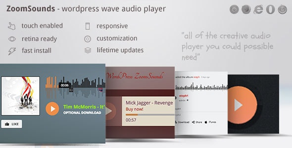ZoomSounds - WordPress Wave Audio Player with Playlist - CodeCanyon Item for Sale