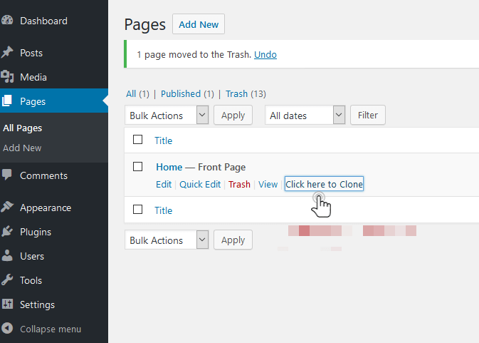 Cách sao chép một trang trong WordPress