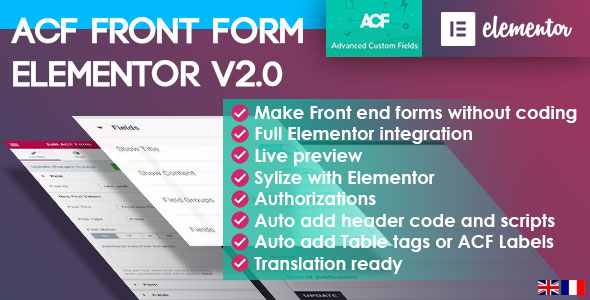 Download: ACF Front Form for Elementor Page Builder