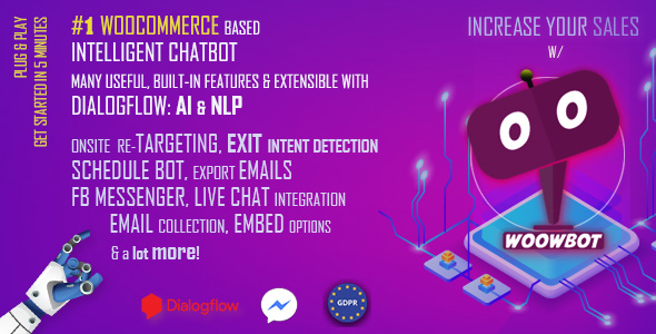 ChatBot for WooCommerce – Retargeting, Exit Intent, Abandoned Cart, Facebook Live Chat – WoowBot