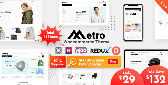 Download: Metro – Minimal WooCommerce WordPress Theme