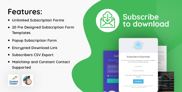Download: Subscribe to Download – An advanced subscription plugin for WordPress