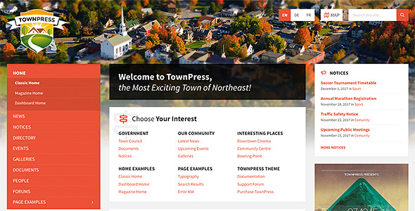 Download: TownPress – Municipality WordPress Theme