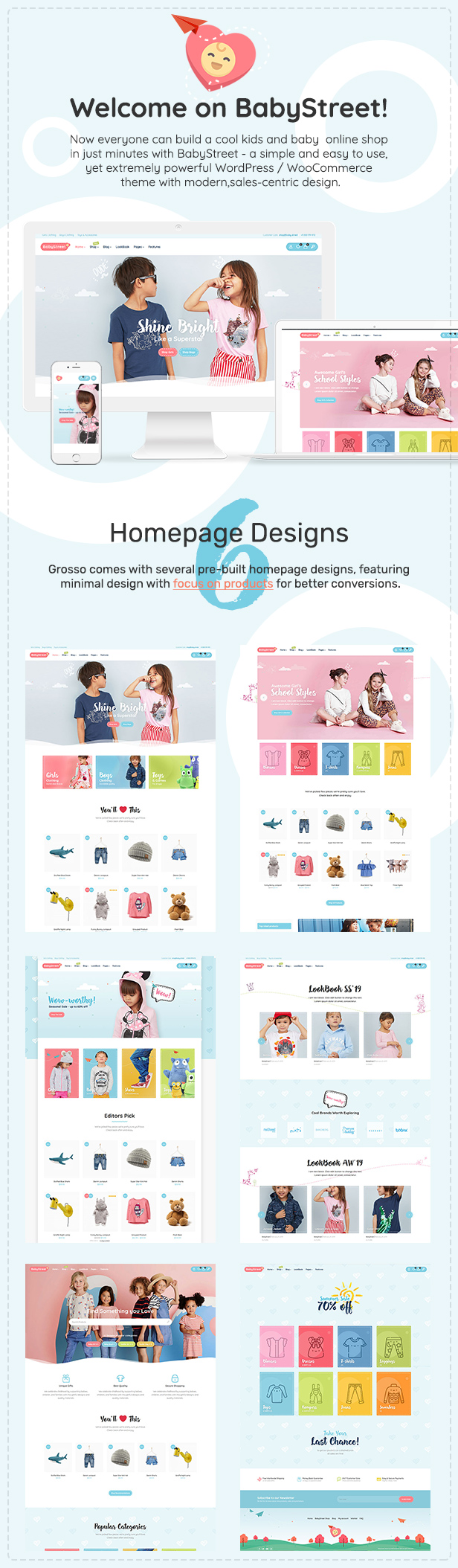 BabyStreet - WooCommerce Theme for Kids Toys and Clothes Shops 1