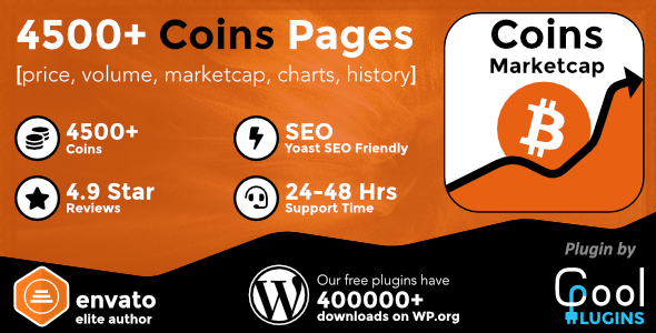 Download: Coins MarketCap – WordPress Cryptocurrency Plugin