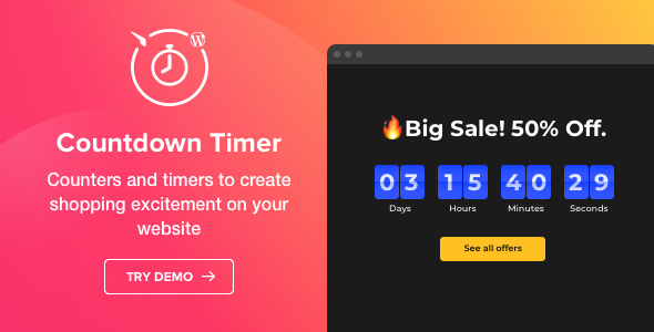 Download: Countdown Timer – WordPress Countdown Timer plugin