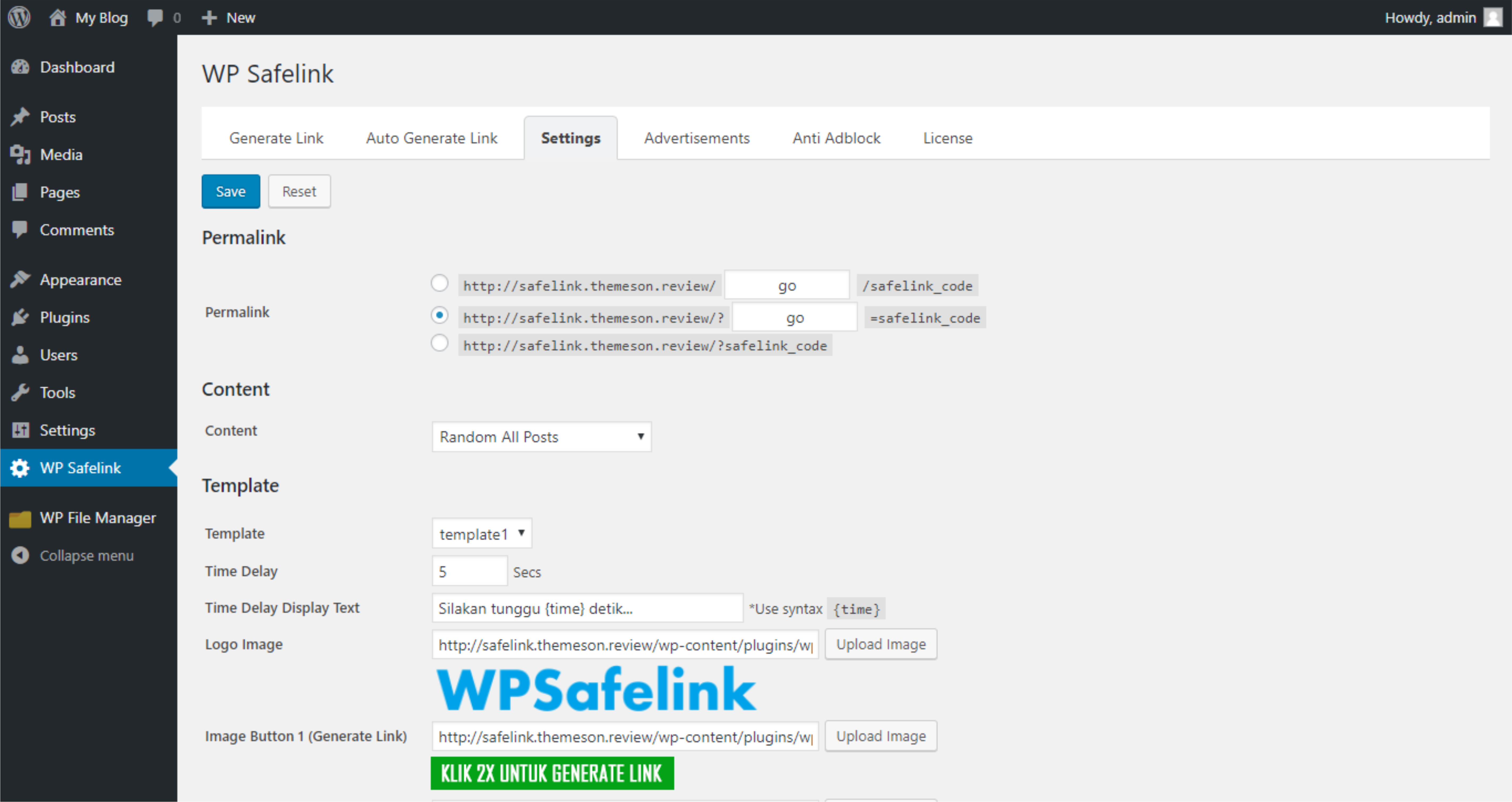 WP Safelink - Converter Your Download Link to Adsense 6