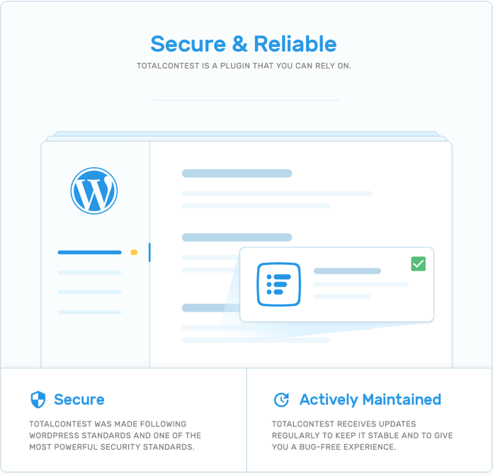Bảo mật và bảo trì tích cực trong plugin cuộc thi TotalContest WordPress.