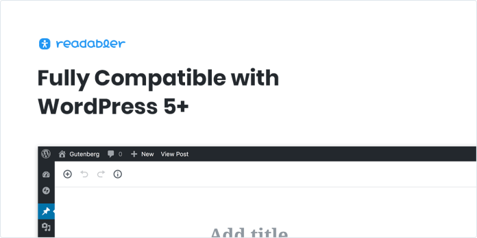 Plugin trợ năng WordPress hoàn toàn tương thích với WordPress 5+