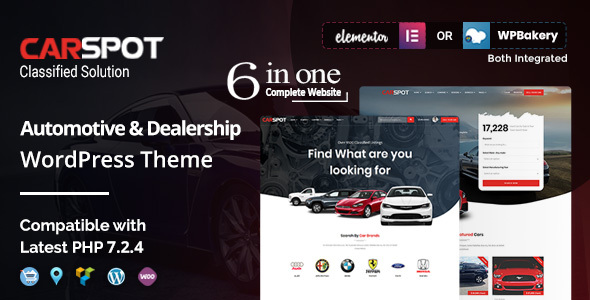 Download: CarSpot – Dealership WordPress Classified Theme