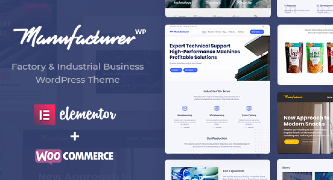 Download: Manufacturer – Factory and Industrial WordPress Them