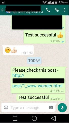 01 successfully shared on whatsapp
