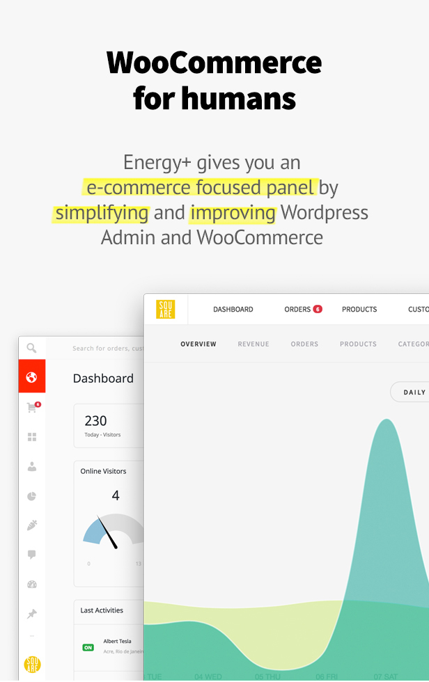Energy+ A beautiful admin panel for WooCommerce 1