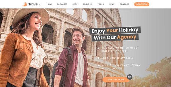 Love Travel - Creative Travel Agency WordPress 6
