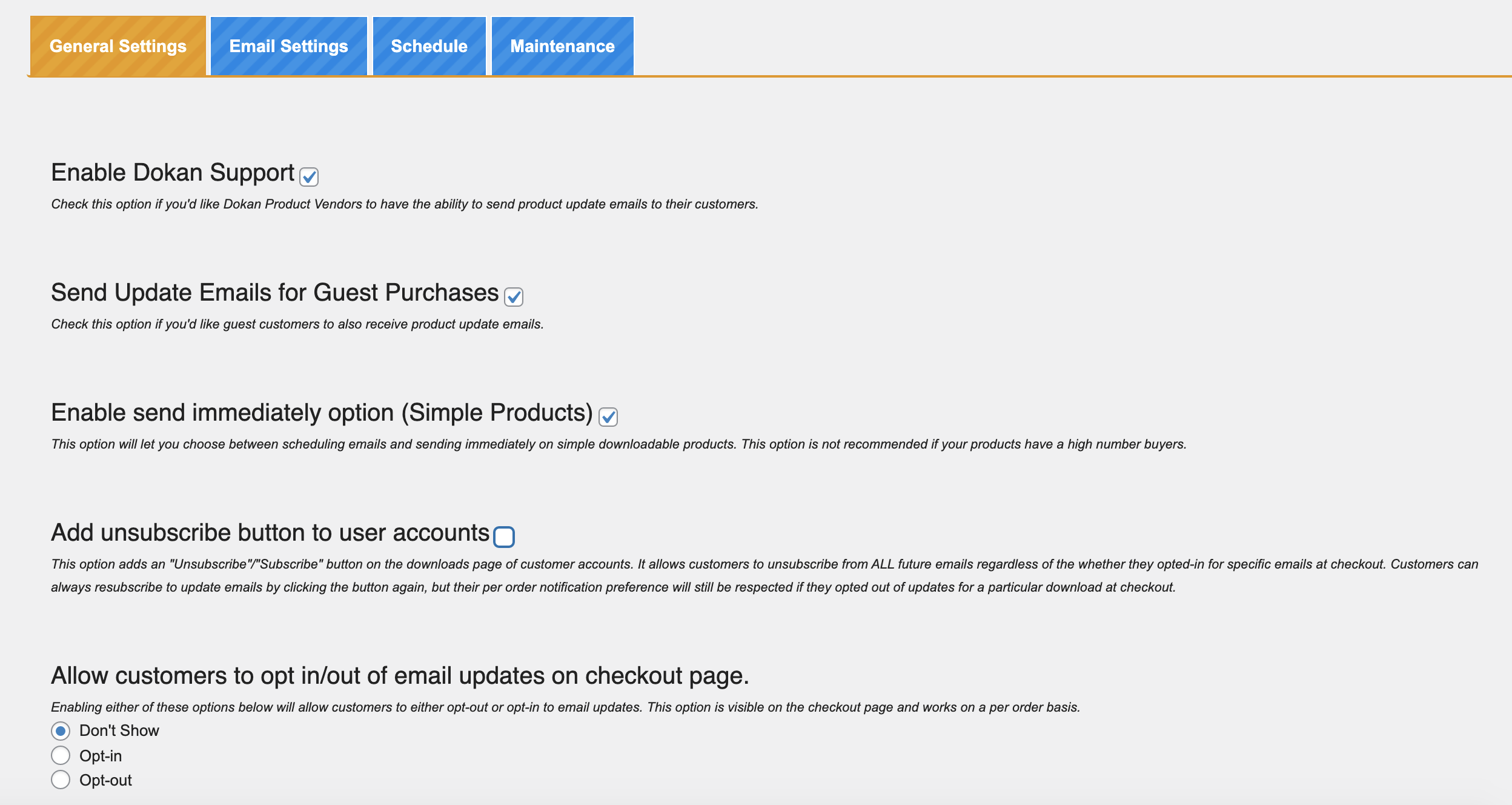 WooCommerce Downloadable Product Update E-mails 1