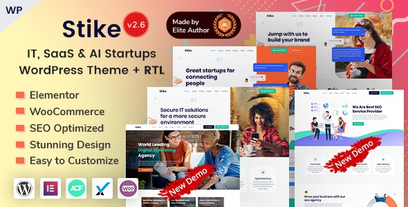 Stike - IT Business Startup Company WordPress Theme