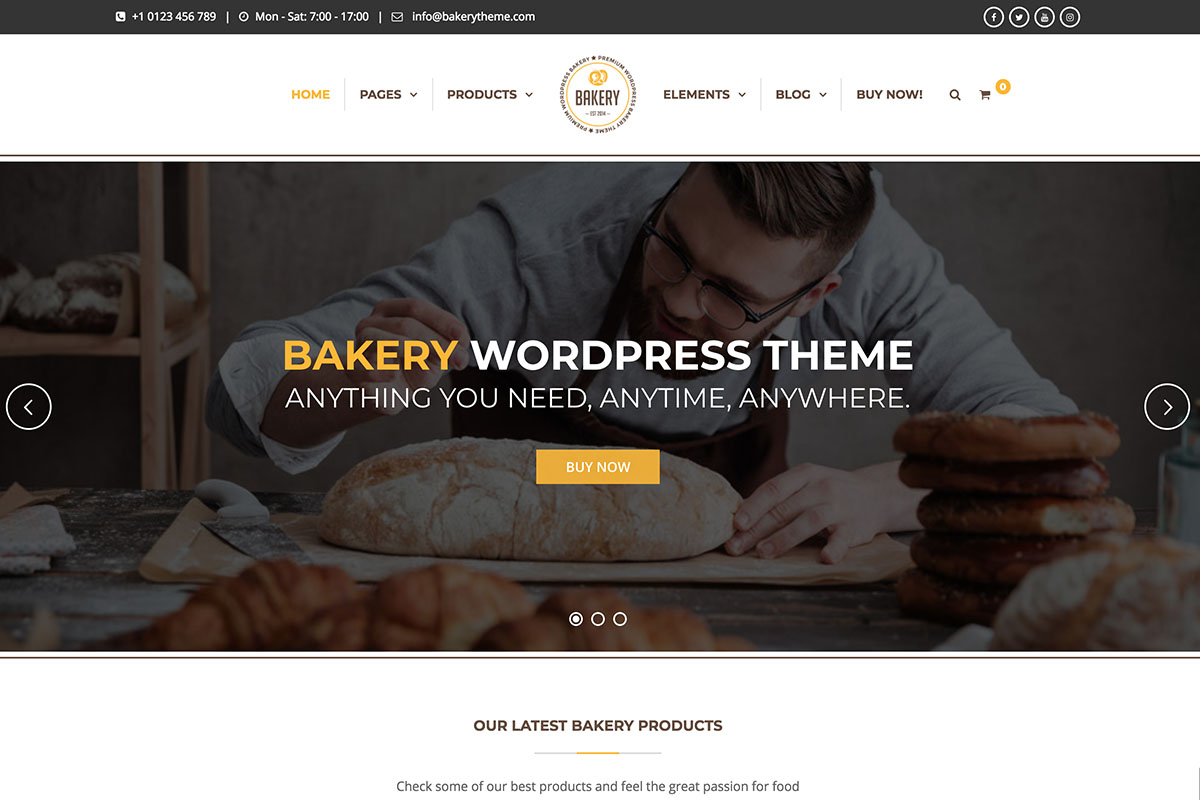 Bakery WordPress Cake & Food Theme 1