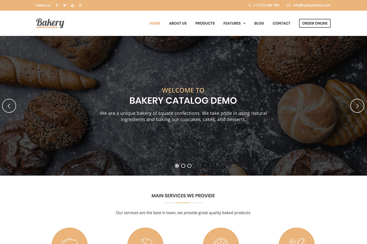 Bakery WordPress Cake & Food Theme 2