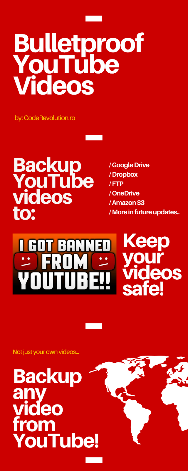 Bulletproof YouTube Videos - Backup to Google Drive, Dropbox, OneDrive, Amazon S3, FTP 2