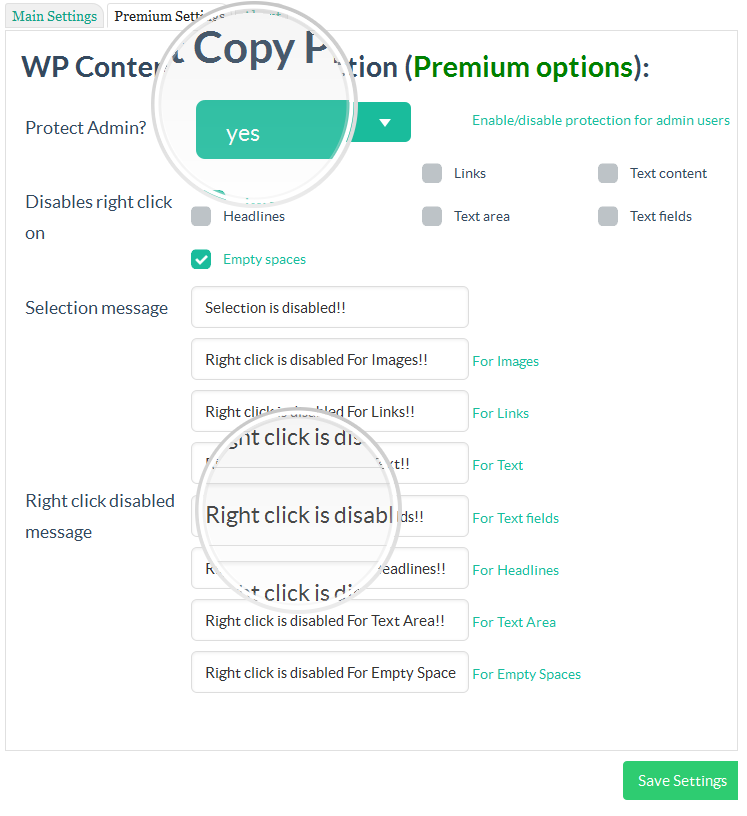 WP Content Copy Protection & No Right Click PRO 1