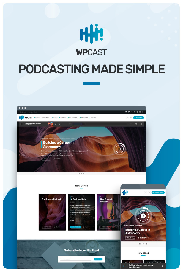 Wpcast - Audio Podcast WordPress Theme 3