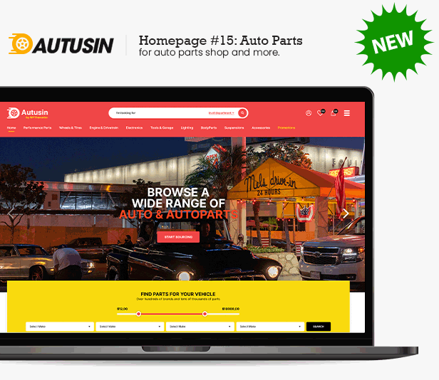 Autusin - Auto Parts & Car Accessories Shop Elementor WooCommerce WordPress Theme 1