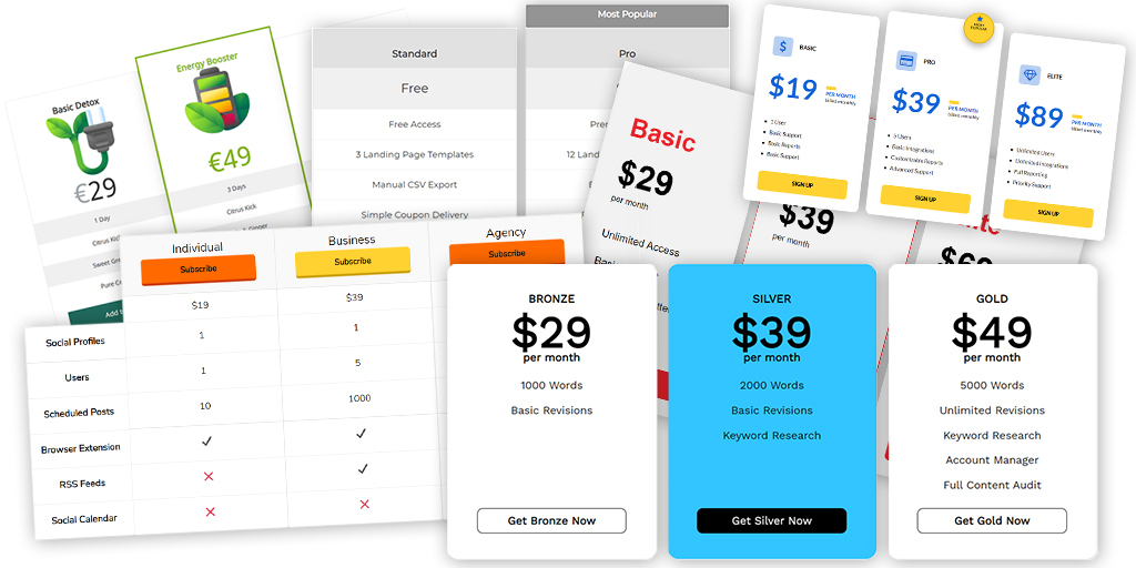 Easy Pricing Tables Premium Agency By Fatcatapps 3