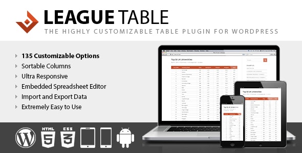League Table WordPress Plugin by DAEXT