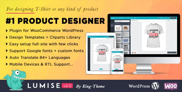 Lumise Product Designer WooCommerce WordPress