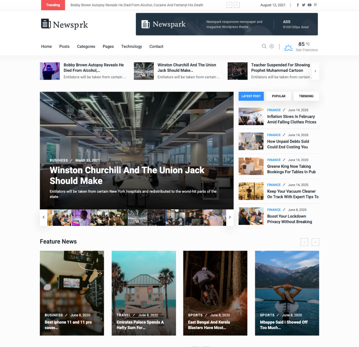 Newsprk - Newspaper WordPress Theme 1
