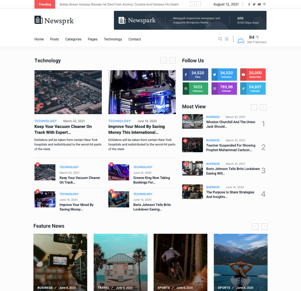 Newsprk - Newspaper WordPress Theme 3