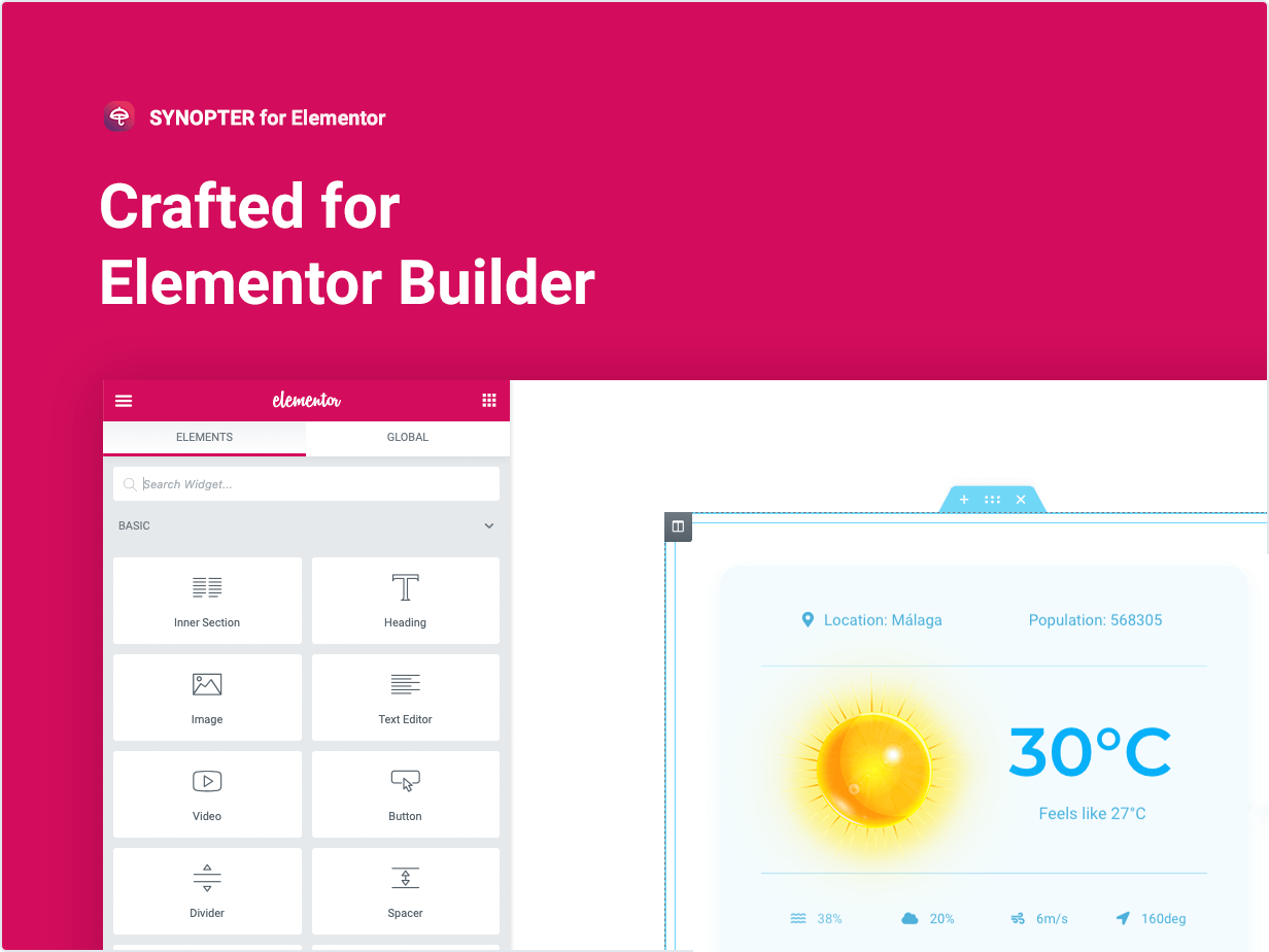 Synopter - Weather for Elementor 3