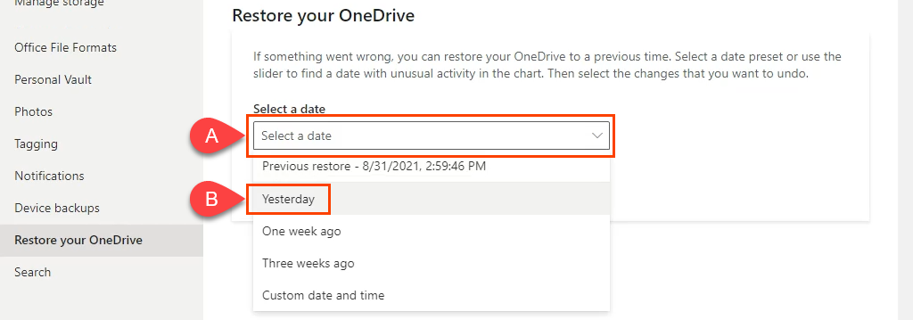 Khôi phục tệp đã xóa bằng cách khôi phục hình ảnh Microsoft OneDrive 7