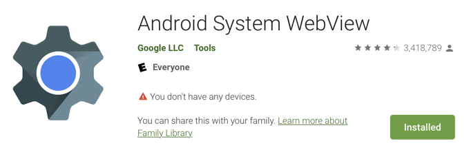 WebView hệ thống Android là gì?