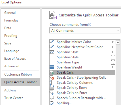Cách sử dụng tính năng Speak Cells của Excel hình 2