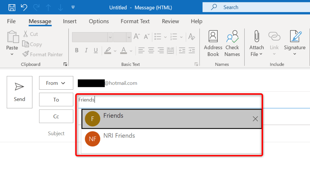 Cách tạo nhóm email trong Microsoft Outlook hình 11